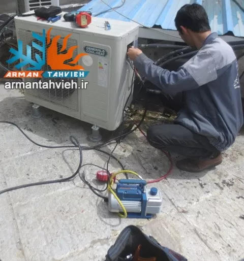 نصب کندانسور کولر گازی جنرال