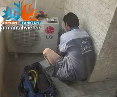 نصب کندانسور کولر گازی ال جی LG